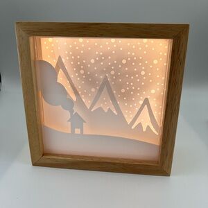 Target Winter Scene Night Light Box Battery Powered Christmas Winter Holiday